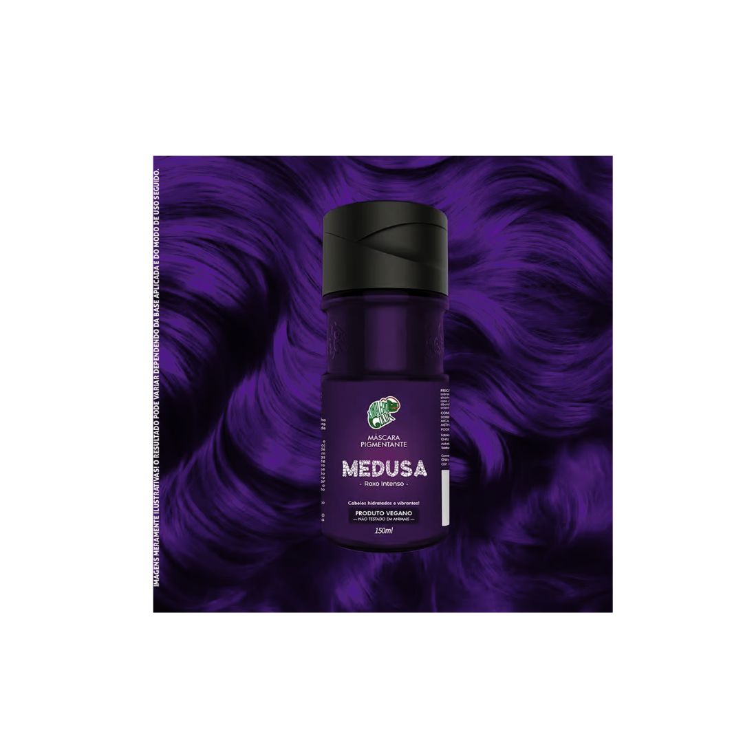 Kit de coloration capillaire Medusa Purple Pigment + Diluer Cream 2x 150ml Kamaleao