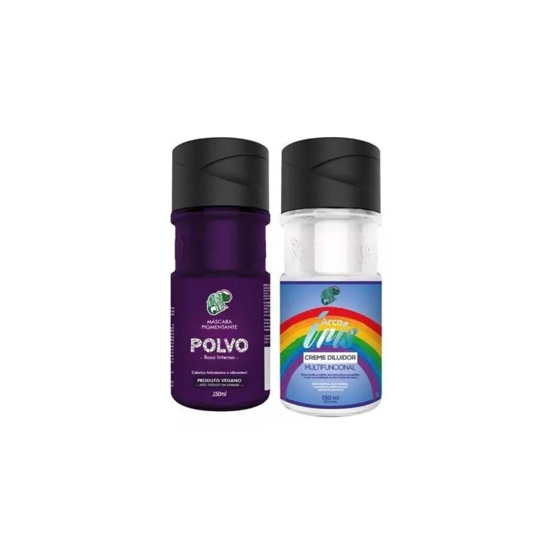 Polvo Purple Tinting Pigment + Diluter Cream Hair Color Kit 2x 150ml Kamaleao