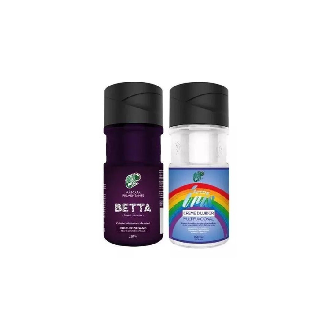 Kit de coloration capillaire Betta Purple Pigment + Diluer Cream 2x 150ml Kamaleao