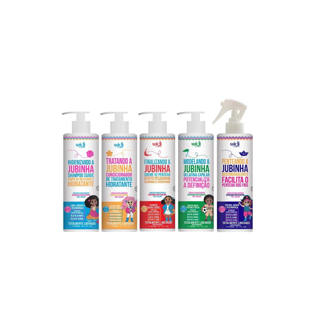 Kit de traitement pour cheveux bouclés et ondulés Jubinha Pesadinho Heavy Effect 5x 300 ml Widi Care