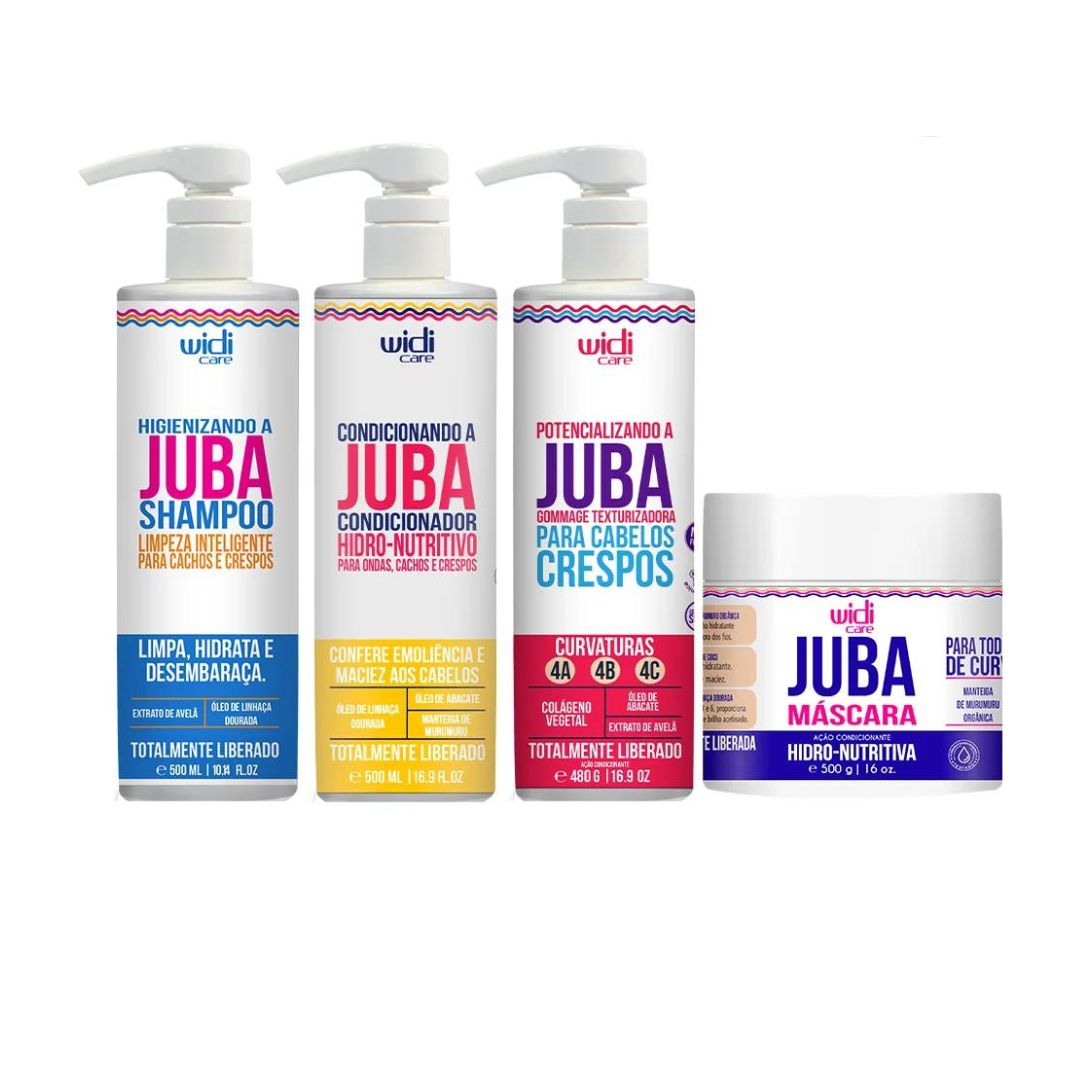 Kit de traitement hydratant pour définition de brillance des cheveux bouclés Juba Widi Care