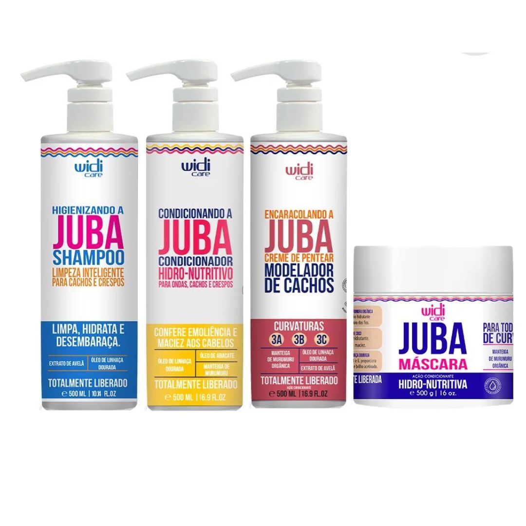 Kit de traitement pour cheveux bouclés Juba Encaracolando Définition Hydratation Brillance Widi Care