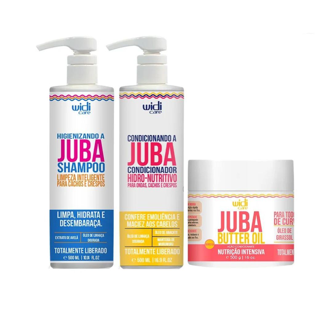 Kit de définition, brillance et hydratation des cheveux bouclés et ondulés au beurre de Juba Widi Care