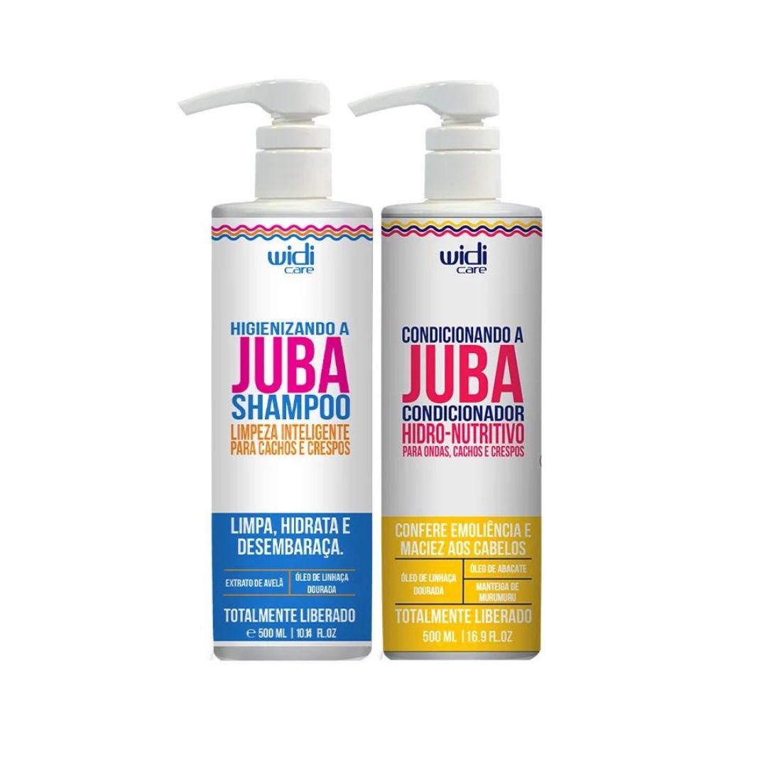 Juba Shampoing + Après-shampoing Kit de définition pour cheveux bouclés et ondulés 2x 500 ml Widi Care