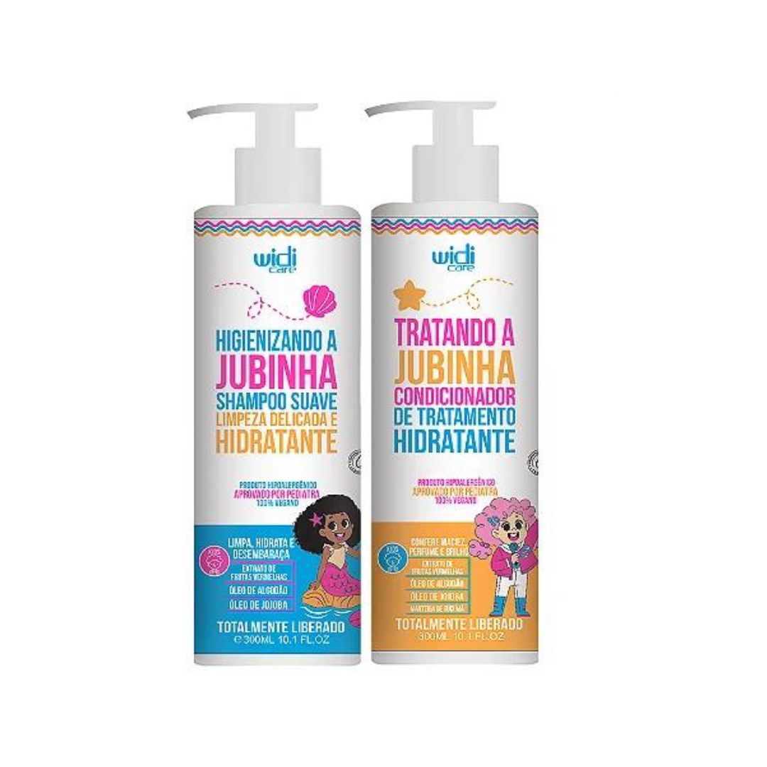 Kit hydratant pour cheveux bouclés et ondulés Jubinha 2x 300 ml Widi Care