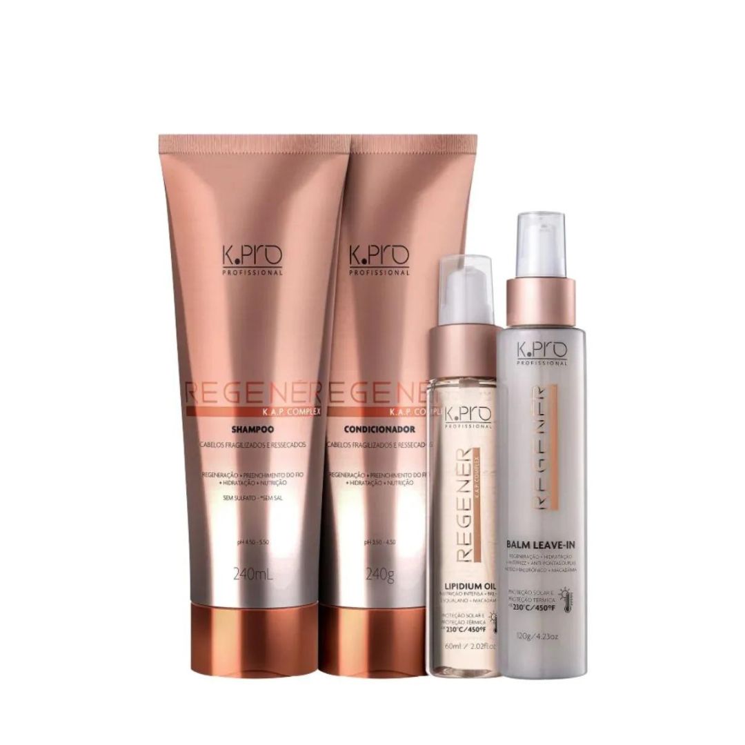 Kit de traitement de protection et de reconstruction à la kératine pour cheveux sensibilisés Regener K.Pro