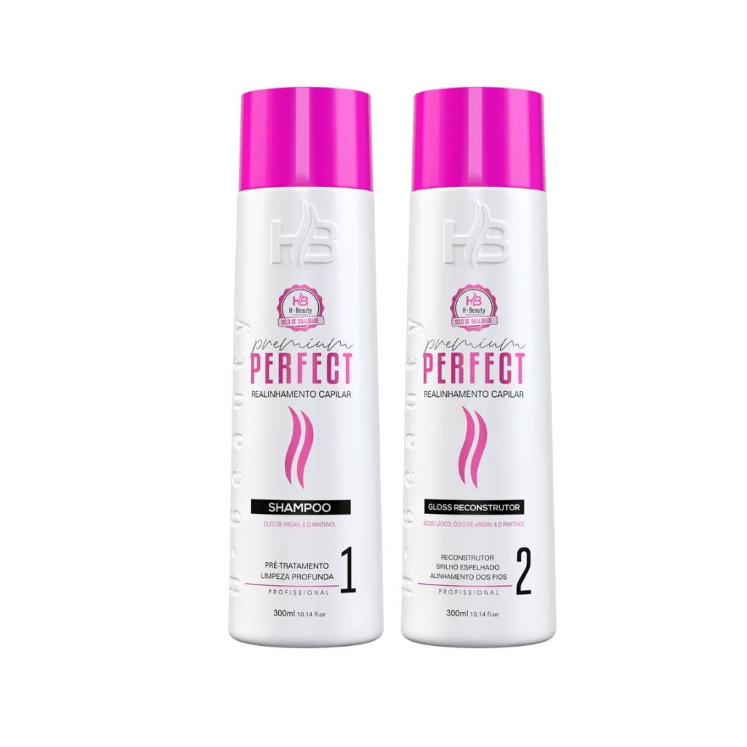 Kit de lissage des cheveux Perfect Premium Progressive Brush 2x300ml H Beauty