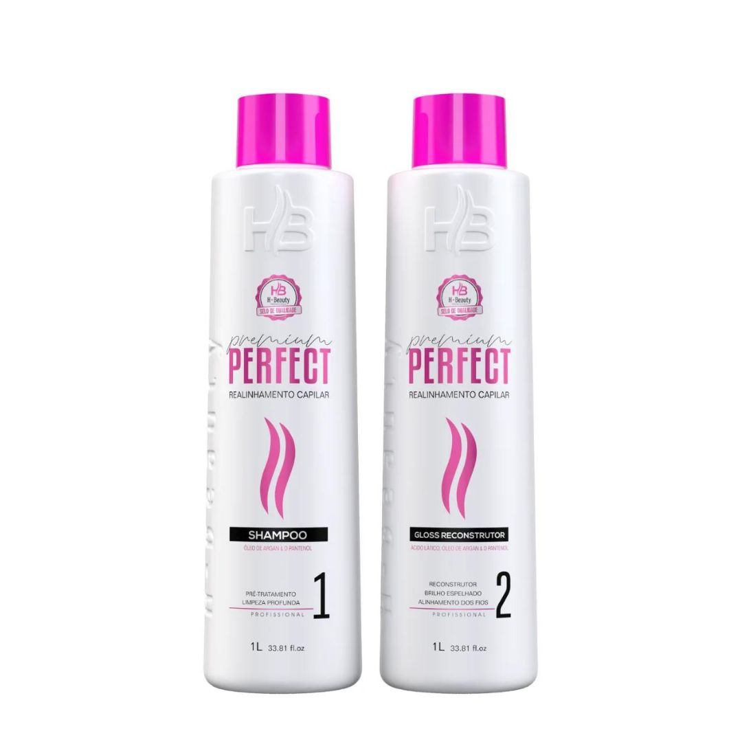 Kit de lissage de cheveux Perfect Premium Progressive Brush 2x1L H Beauty