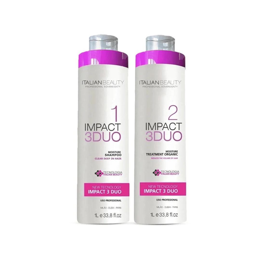 Kit réducteur de volume de cheveux Impact 3 Duo Progressive Brush 2x 1L Italian Beauty