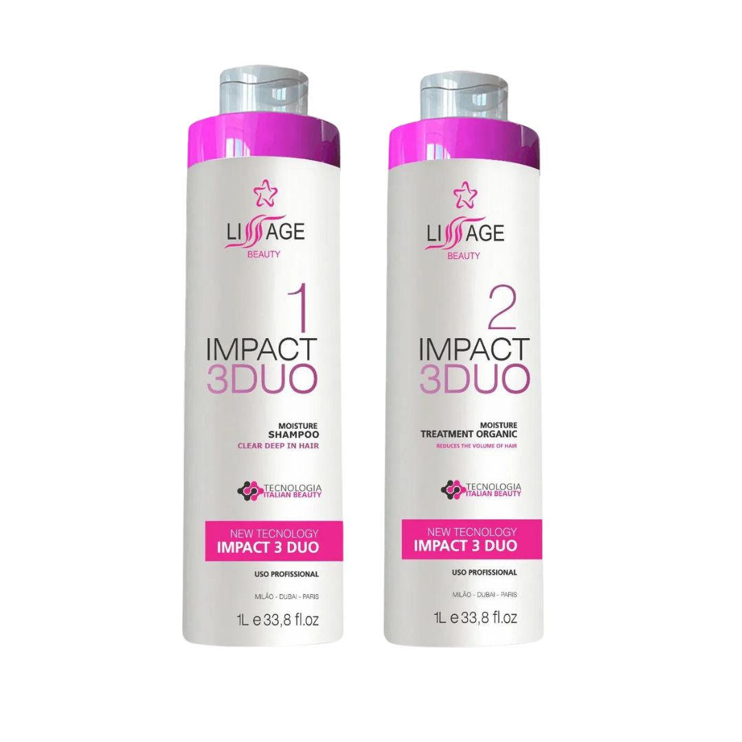 Impact 3 Duo Progressive Brush Hair Straightening Volume Reducer Kit Lissage