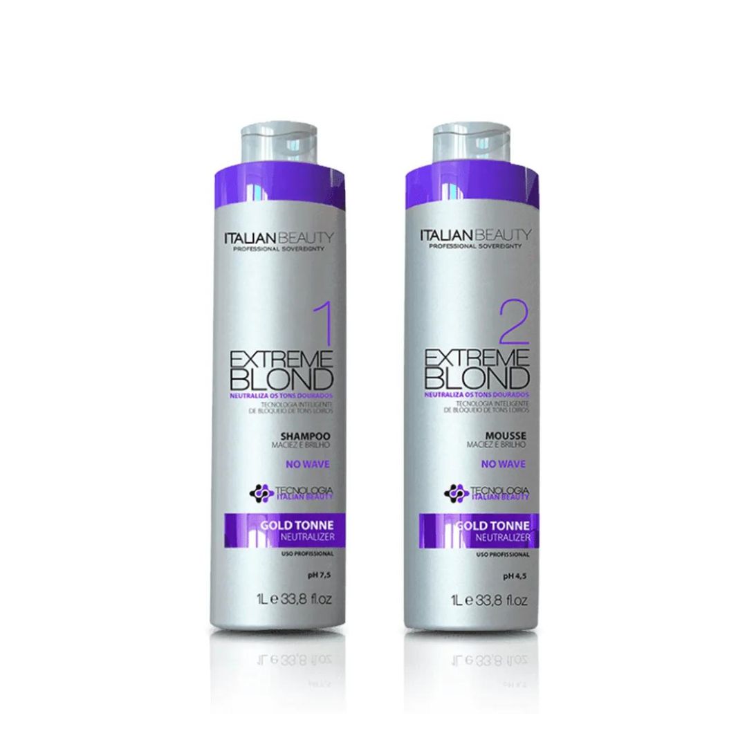 Kit de lissage progressif Extreme Blond 2x 1L Italian Beauty