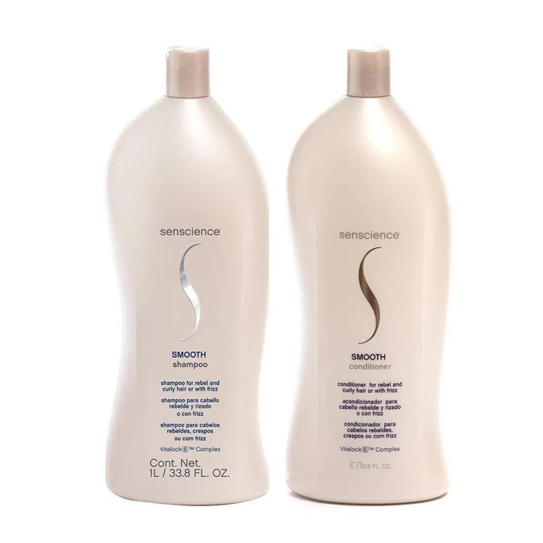 Kit Shampoing + Après-shampoing Smooth Anti Frizz Disciplinant pour Cheveux 2x 1L