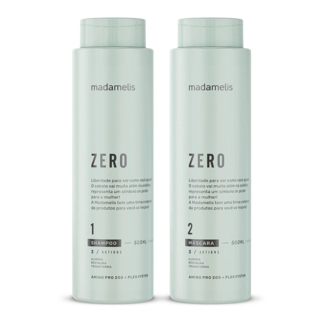 Zero Progressive Brush Organic Hair Straightening Kit 2x 500ml Madamelis