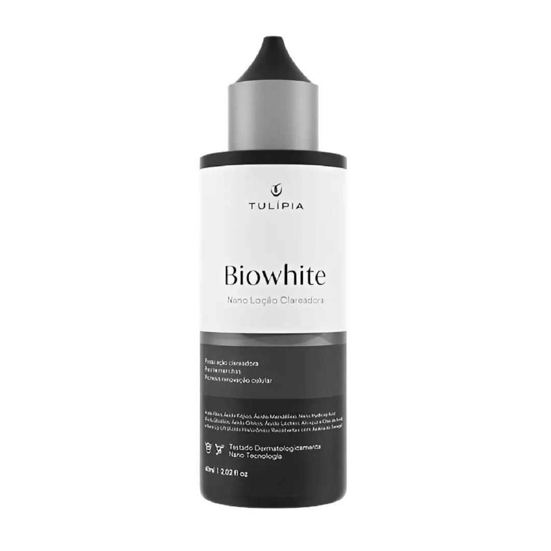 Lotion blanchissante BioWhite Nano Soin du visage rajeunissant pour la peau 60 ml Tulipia