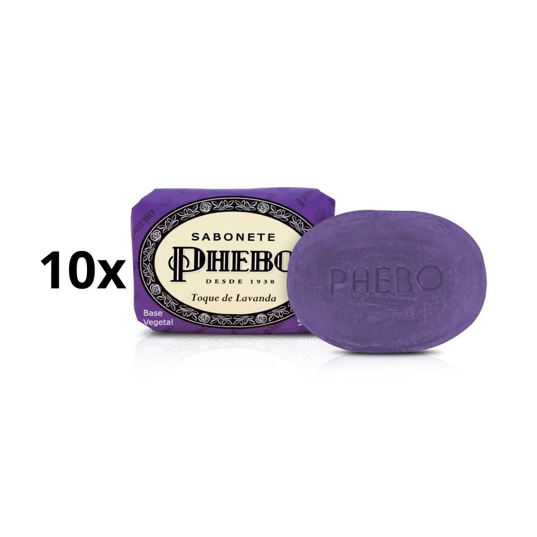 Lot of 10 Phebo Lavender Vegetable Glycerin Body Bar Soap Skin Care 90g