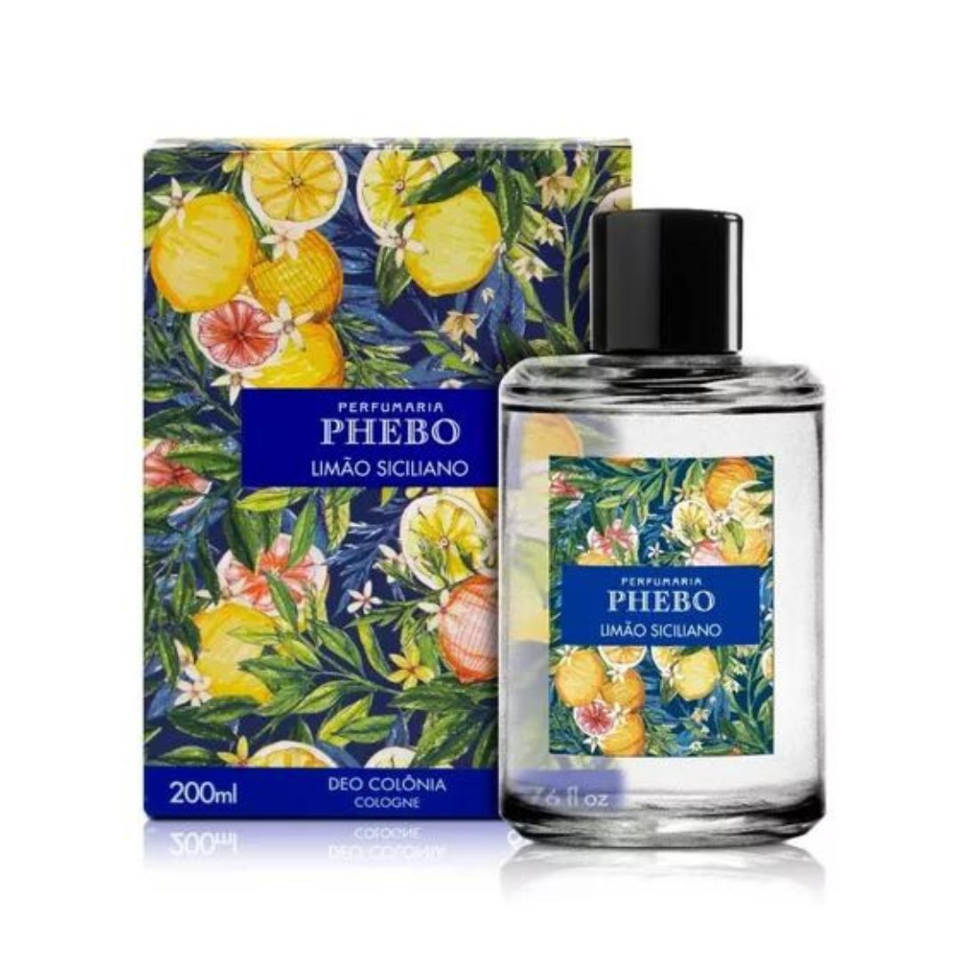 Parfum corporel au citron de Sicile Phebo Deo Cologne Parfum d'agrumes 200 ml