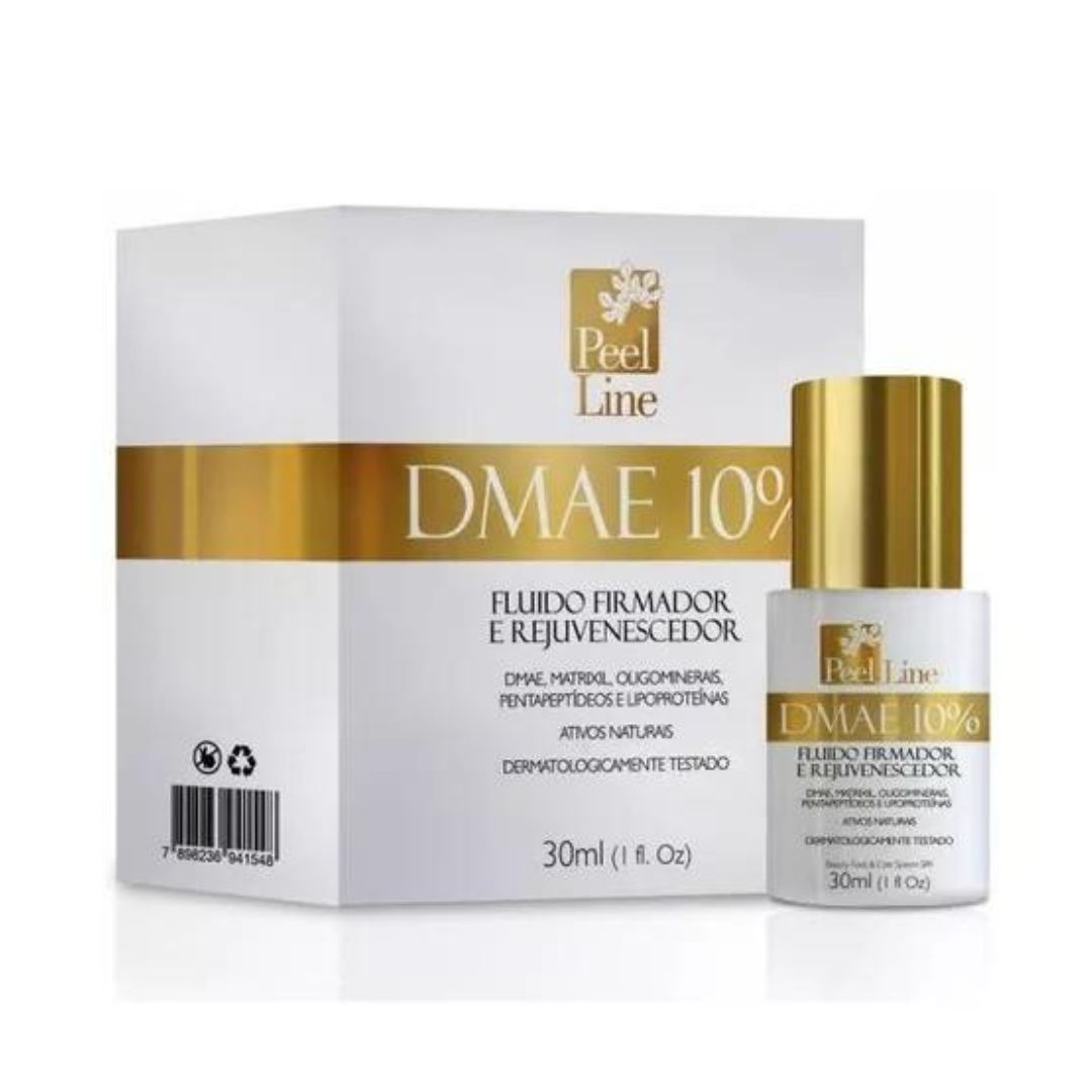 Fluide rajeunissant et raffermissant Dmae 10 % pour le soin du visage, 30 ml, gamme Peel