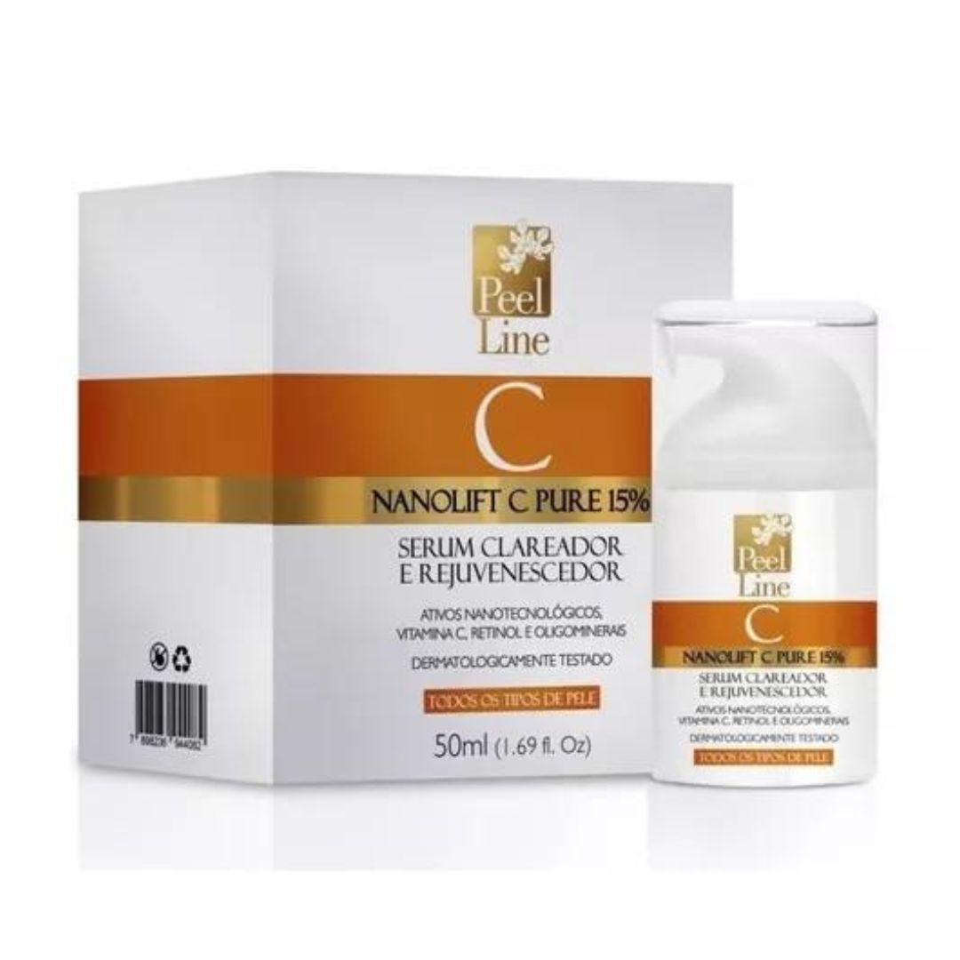 Soin du visage blanchissant et rajeunissant Nanolift C Pure 15 % 50 ml Peel Line