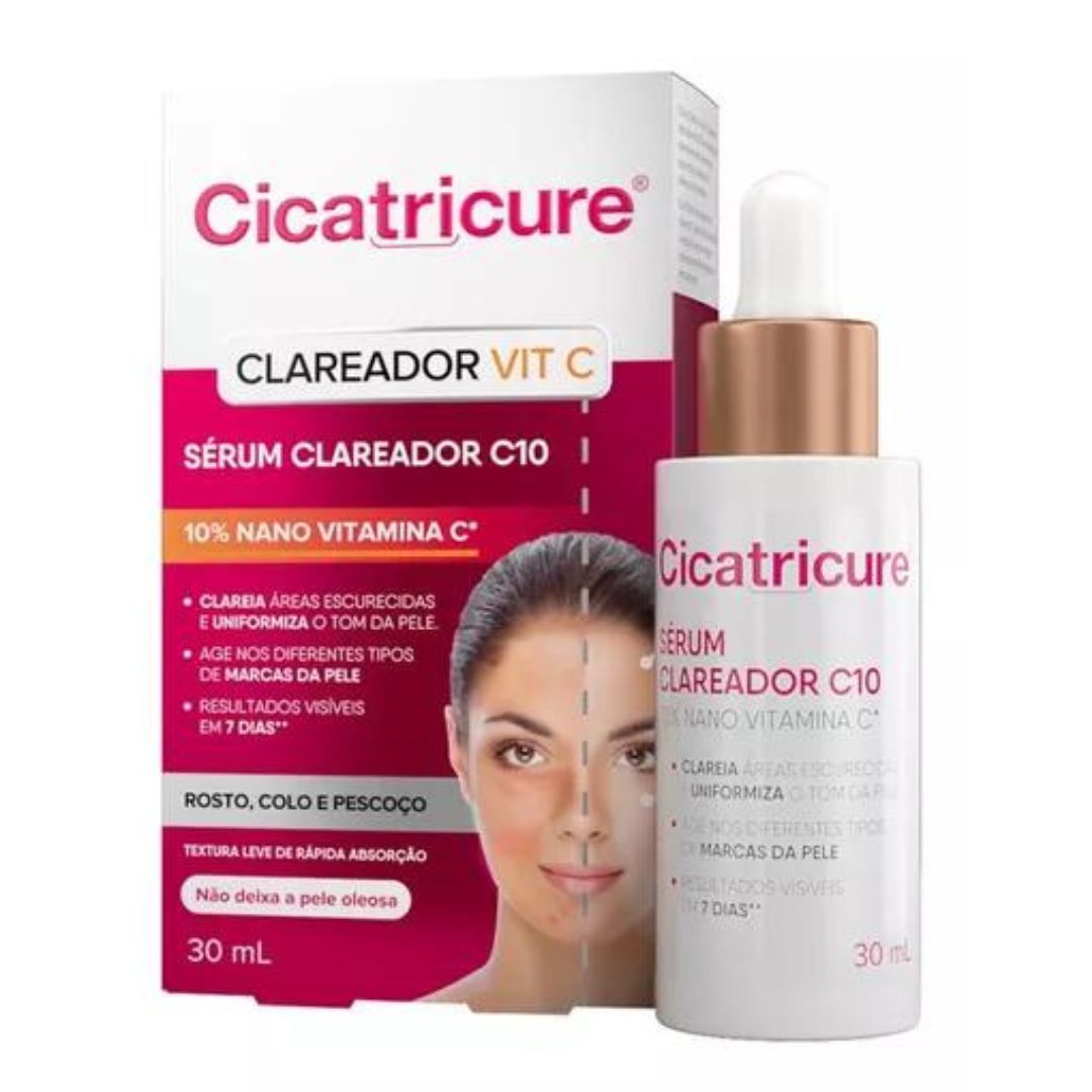 Vitamine C Blanchissant Visage Sérum C10 Acide Hyaluronique Soin de la Peau 30 ml Cicatricure