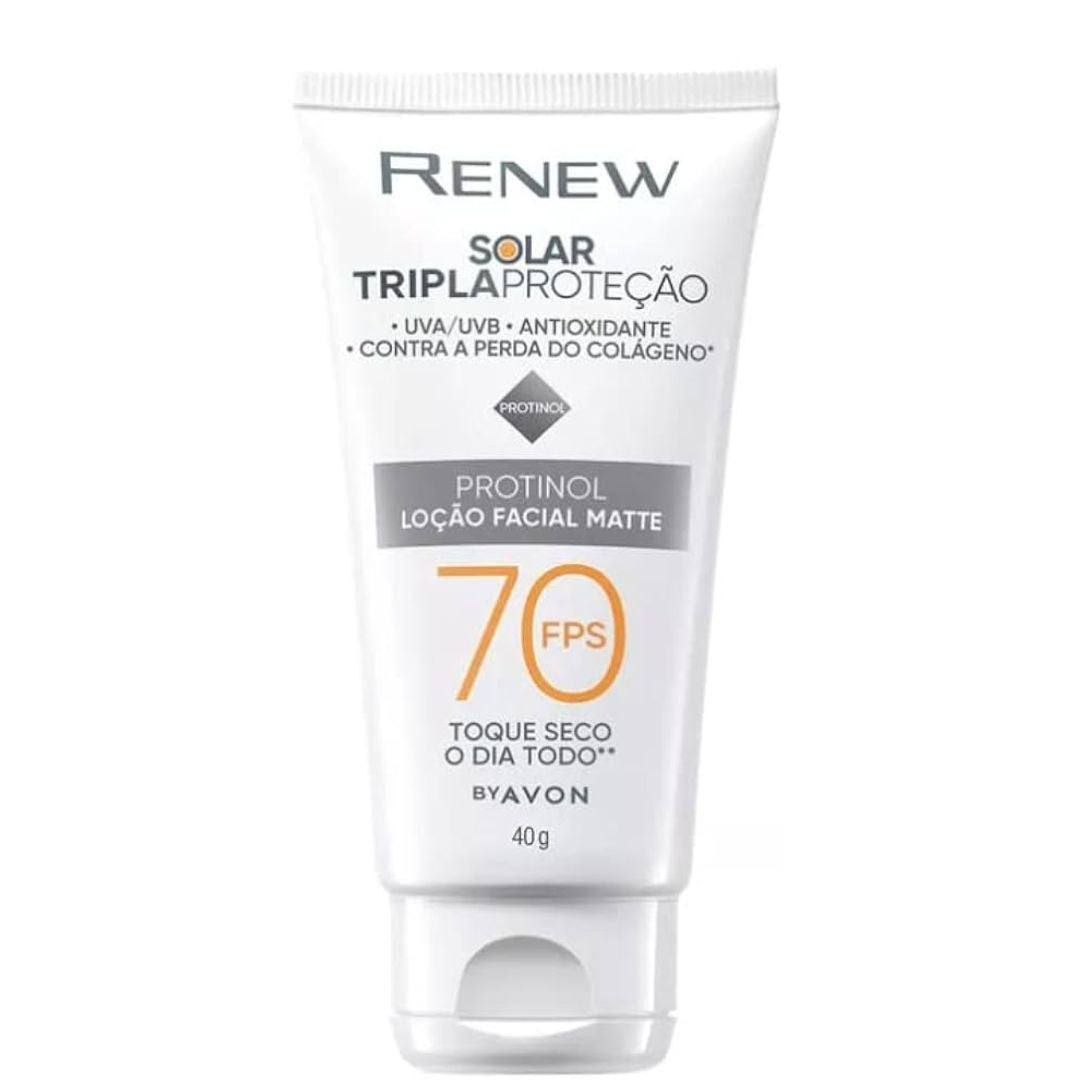 Renew Matte Facial SPF 50 Sunscreen Hyaluronic Acid Skin Care 40g Avon