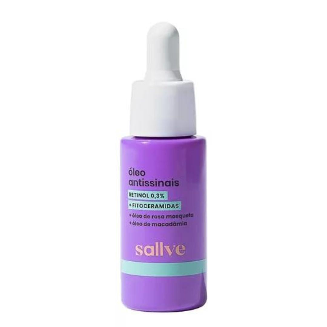 Huile Anti-Signal Au Rétinol 0,3% Soin Hydratant Visage 30ml Sallve