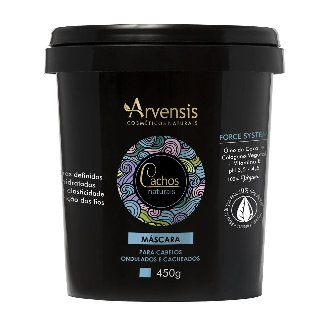 Cachos Naturais Masque Hydratant Cheveux Cheveux Bouclés Ondulés 450g Arvensis