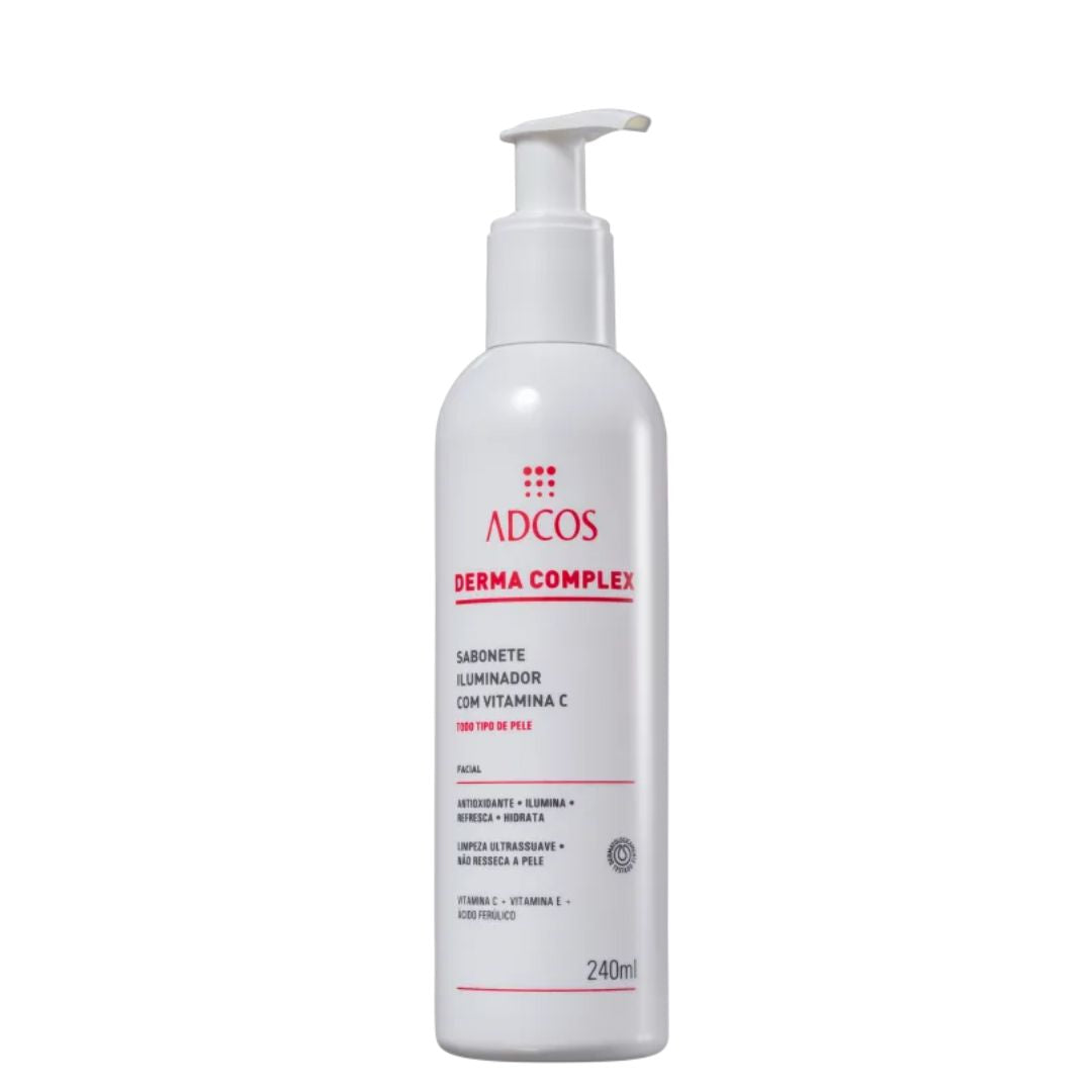 Derma Complex Savon liquide éclaircissant à la vitamine C Soin du visage 240 ml Adcos