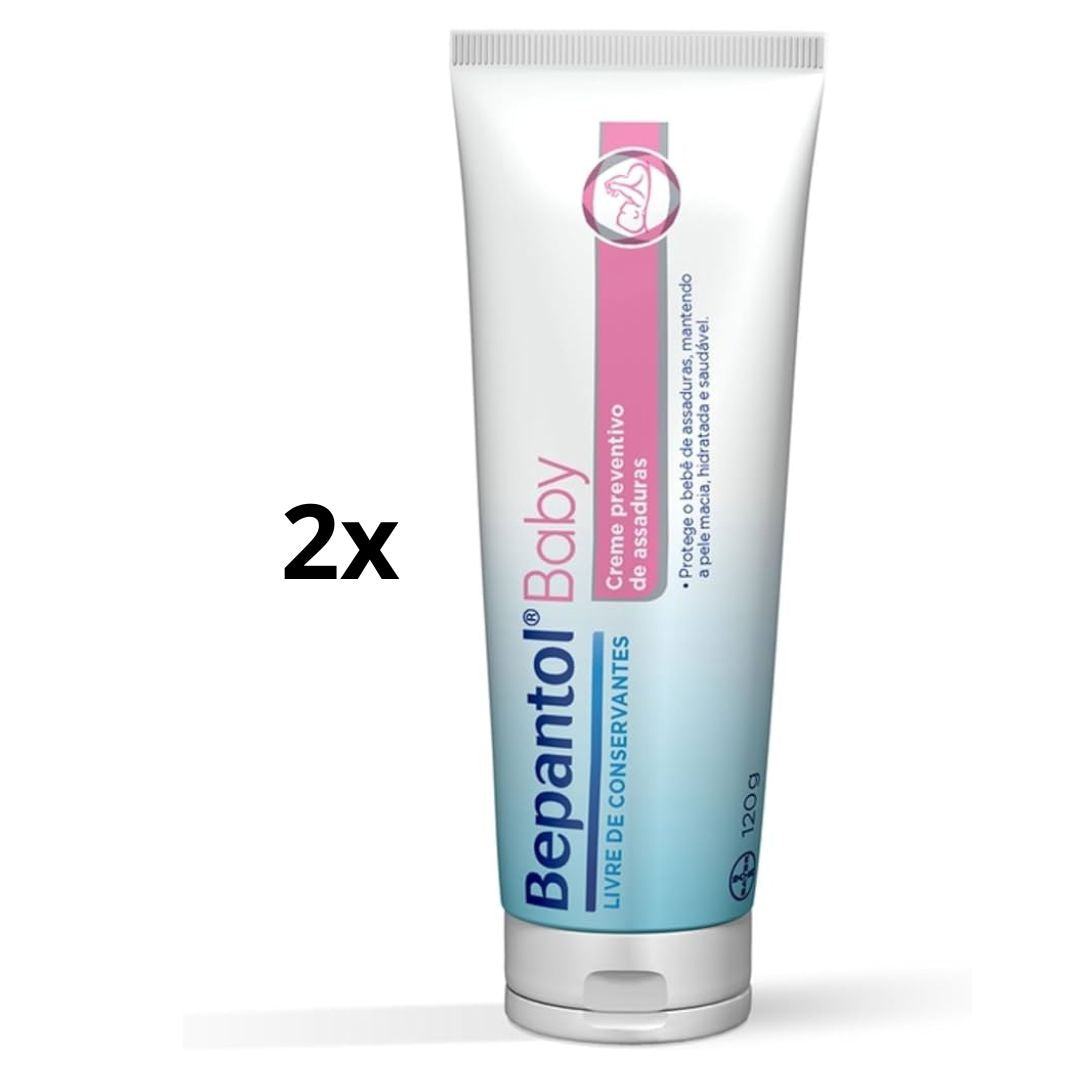 Lot de 2 pommades crème préventives pour érythème fessier Bepantol pour bébé 120 g