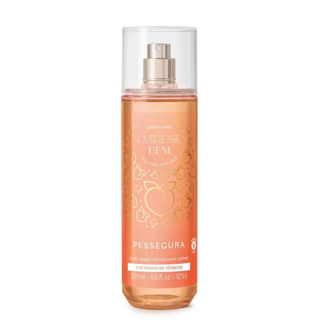 Pessegura Peach Body Splash Deodorant Cologne Fragance 200ml O Boticário