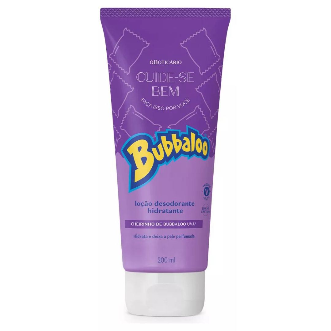 Déodorant hydratant pour le corps Bubbaloo Grape 200 ml O Boticário