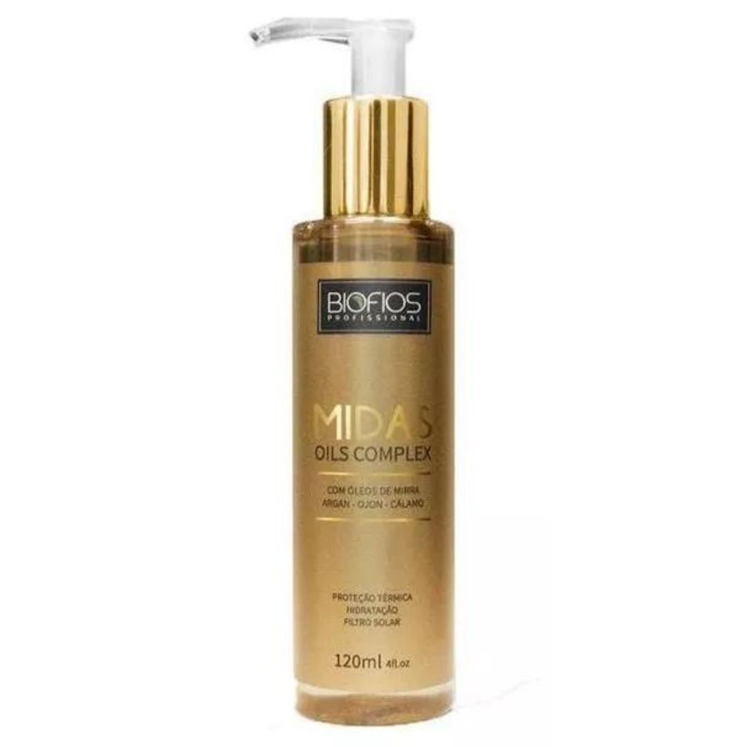 Midas Oils Complex Soin hydratant nourrissant et protecteur pour cheveux 120 ml Biofios