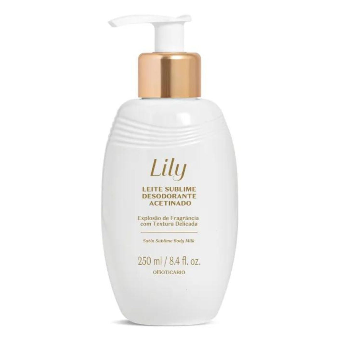 Lily Sublime Milk Satin Body Deodorant Fragance Perfume 250ml O Boticário