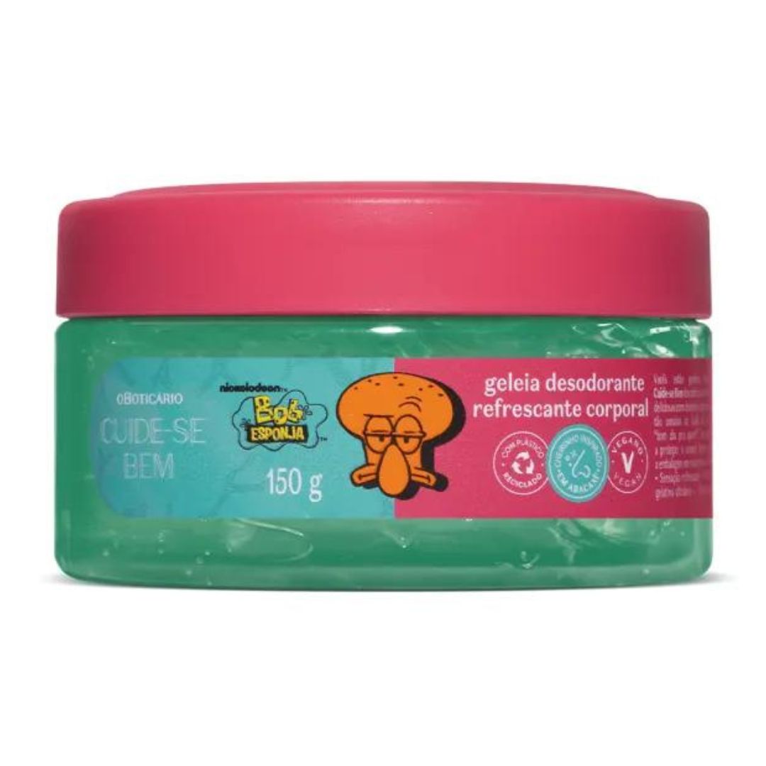 Bob l'Éponge Squidward Corps Déodorant Rafraîchissant Gelée Soins de la Peau 150g O Boticário