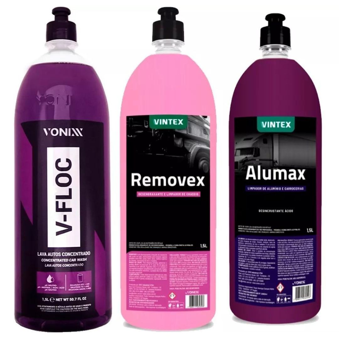 V-Floc + Removex + Alumax Automotive Car Vehicle Maintenance Kit 3x 1.5L Vonixx
