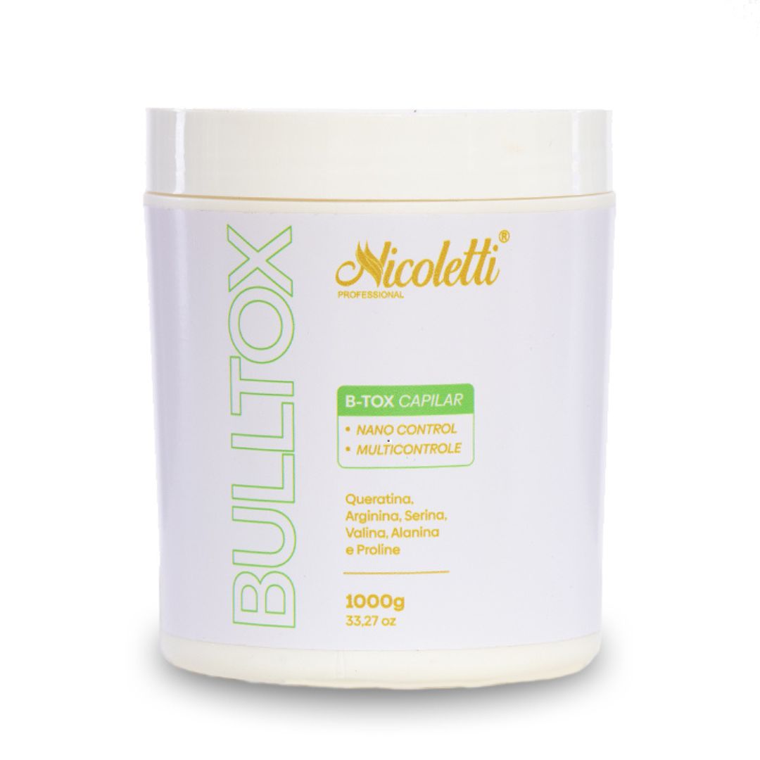 Bulltox Nano Control Deep Hair Mask Straightening Volume Reducer 1Kg Nicoletti