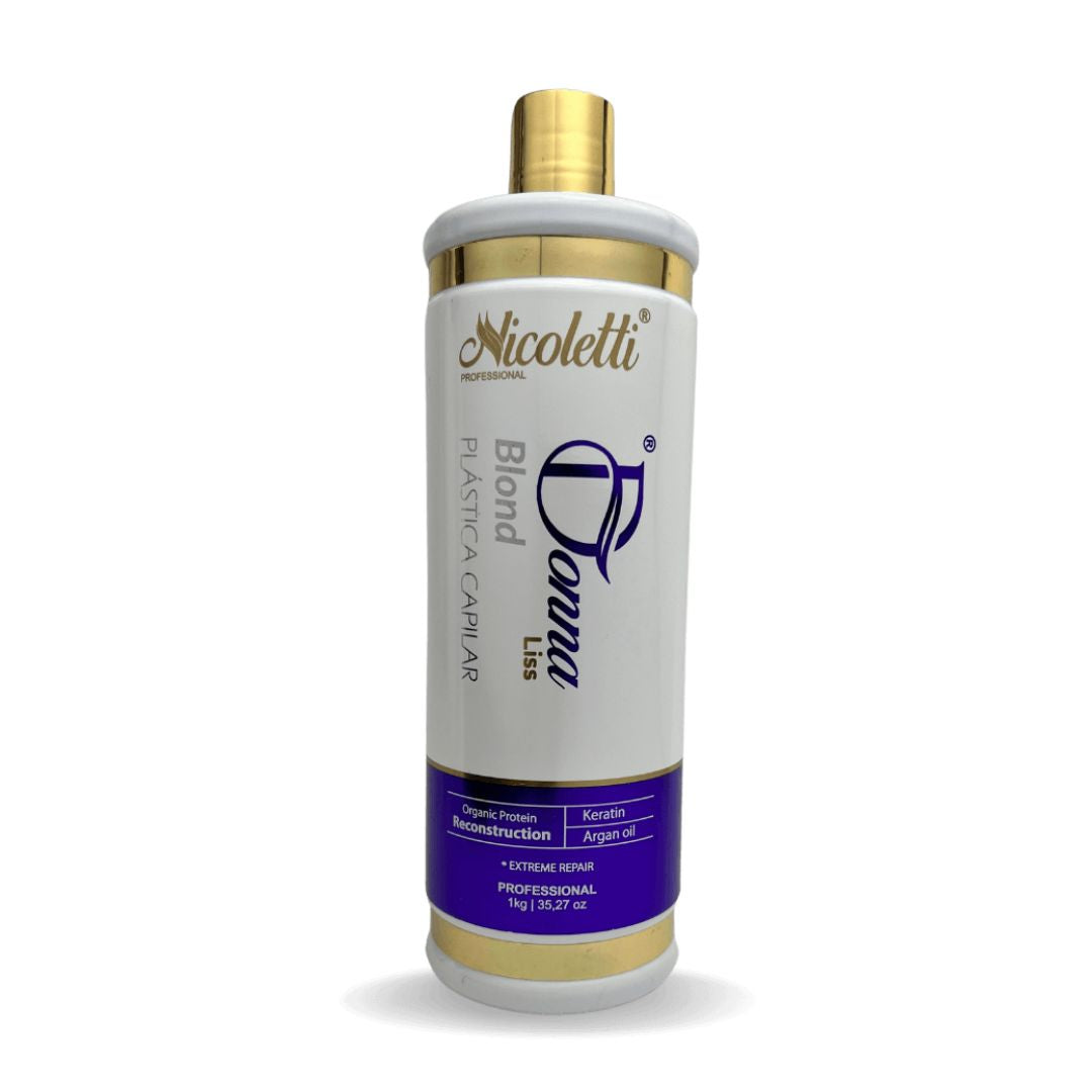 Donna Liss Blond Hair Plastic Straightening Volume Reducer 1Kg Nicoletti