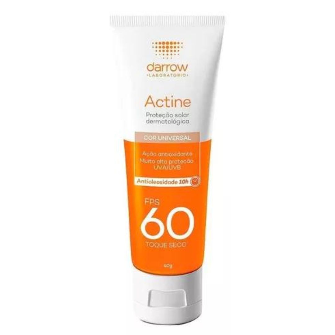 Actine Universal Color Crème Solaire Visage SPF 60 Anti-Graisse 40g Darrow