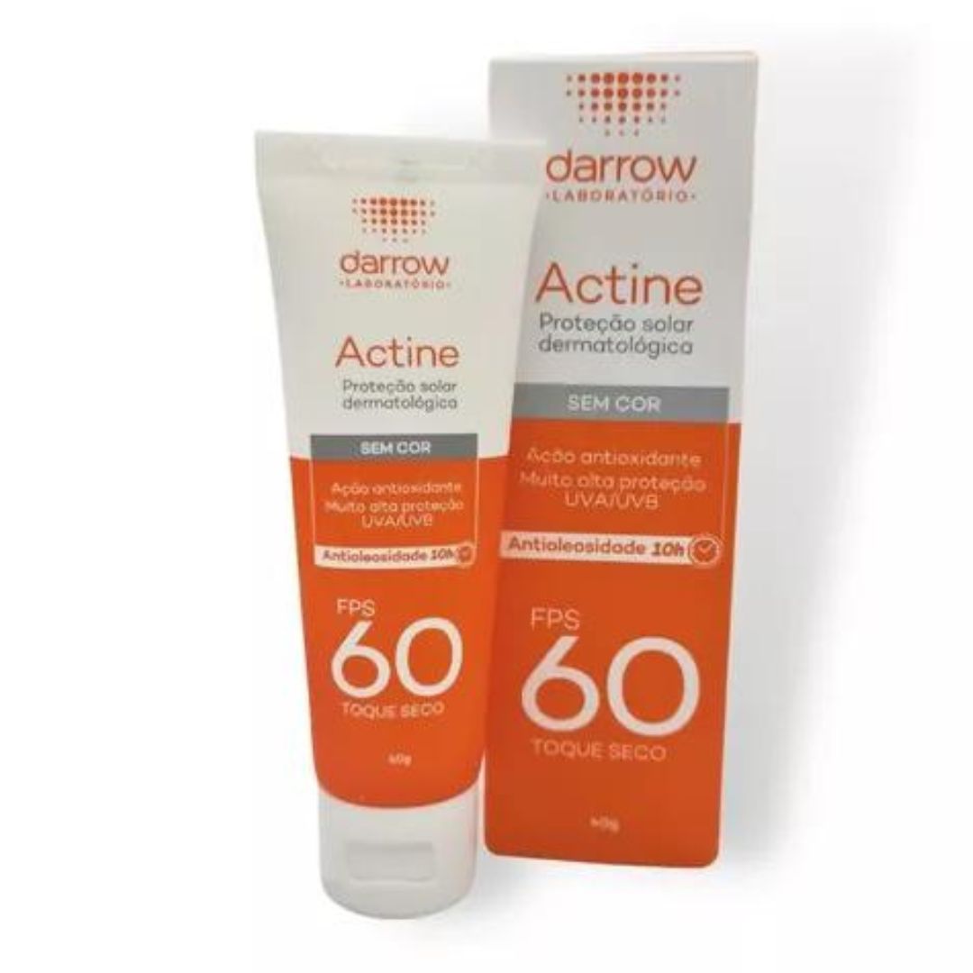 Actine Anti-Acné Anti-Graisse Crème Solaire Visage SPF 60 Soin de la Peau Incolore 40g Darrow