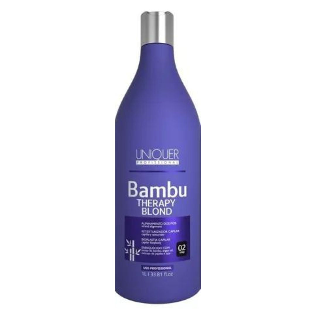 Bamboo Blond Progressive Brush Hair Straightening Volume Reducer 1L Uniquer