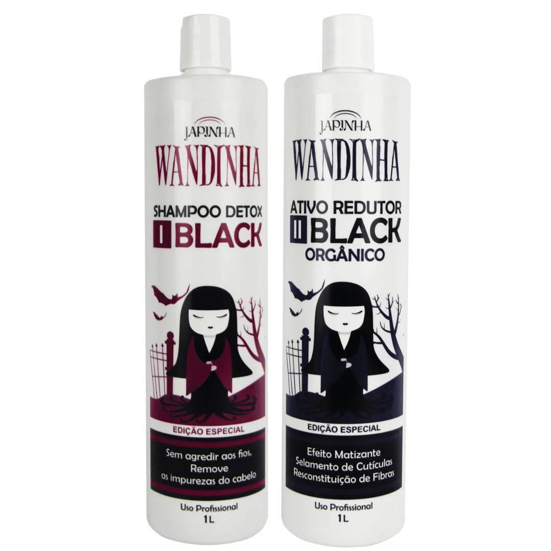 Wandinha Black Organic Reducer Active Kit de lissage pour cheveux 2x1L Japon