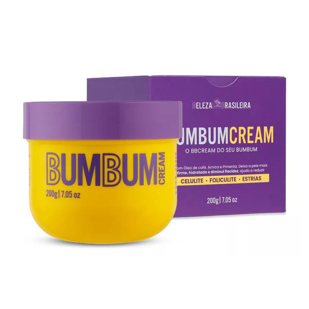 Bumbum Crème Fesses Anti Cellulite/Vergetures 200ml Beleza Brasileira