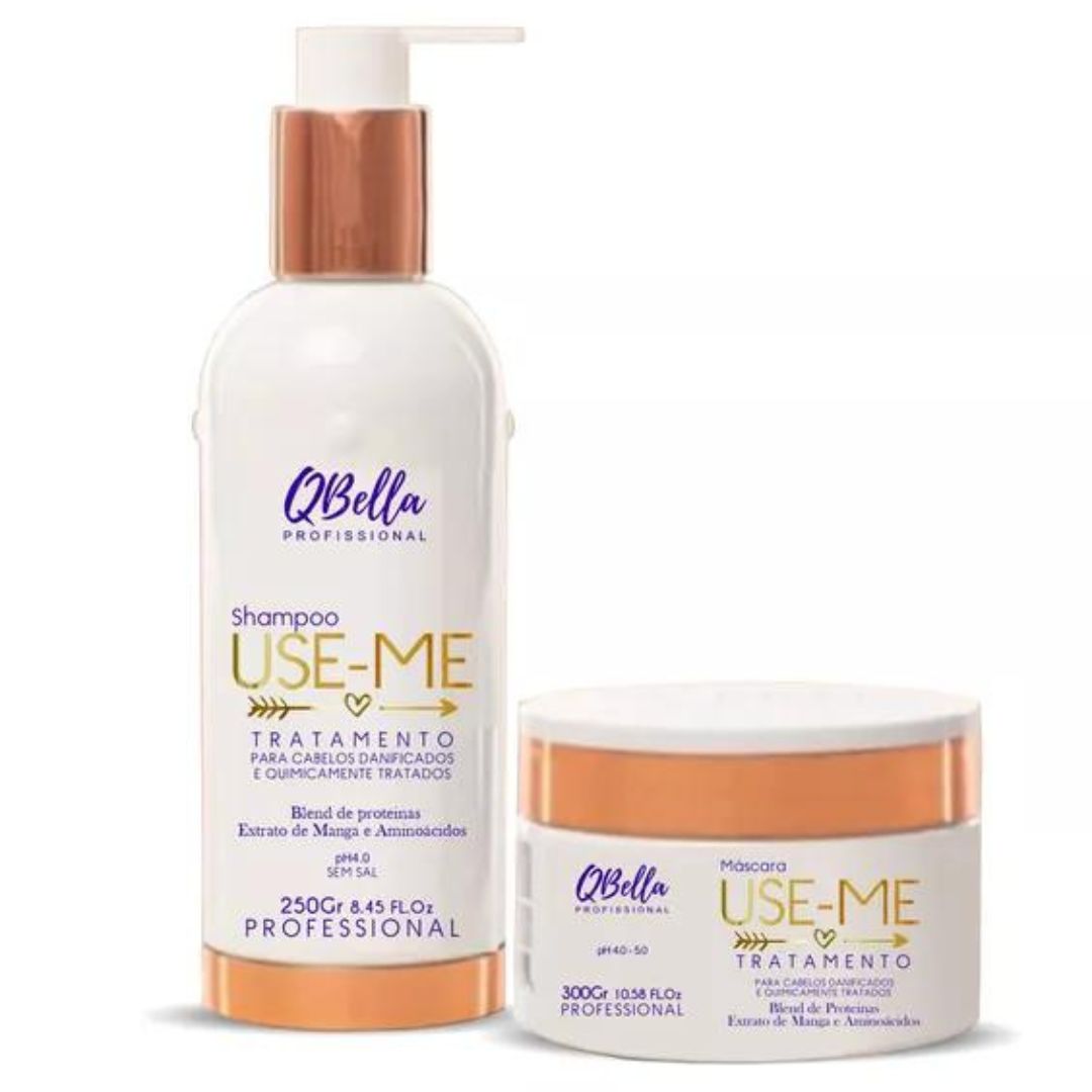 Kit de traitement intensif pour cheveux abîmés Use Me Home Care QBella