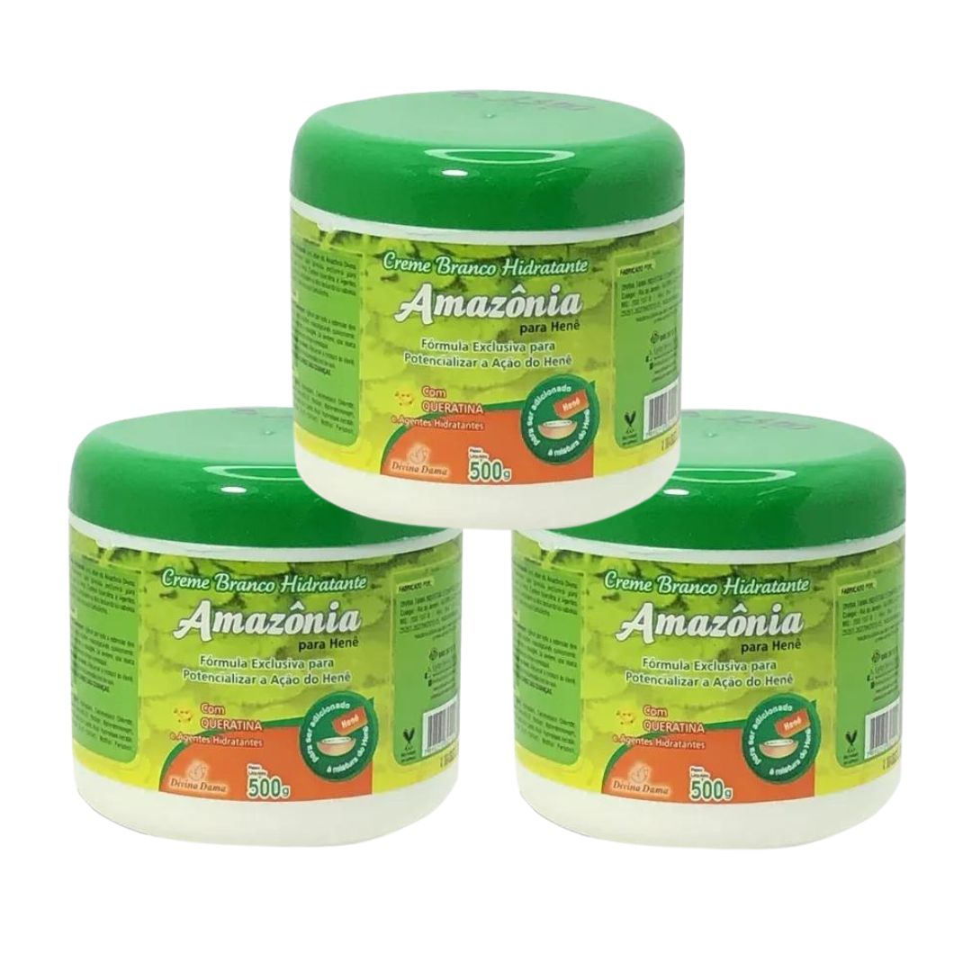 Lot de 3 Crèmes Hydratantes Amazonia Hene Enhancer 500g Divina Dama