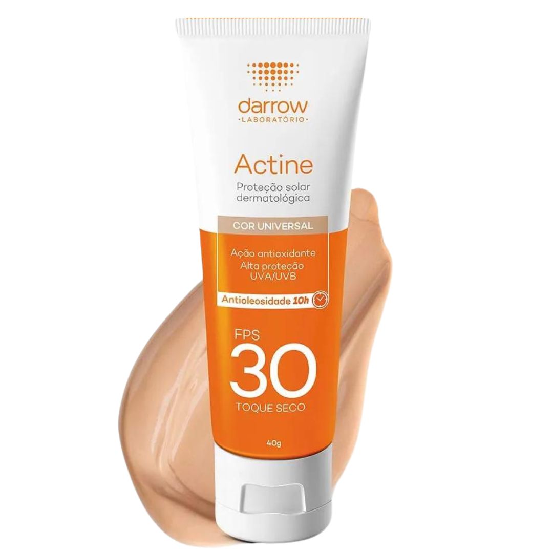 Crème solaire visage couleur universelle Actine SPF30 Toucher sec 40 g Darrow