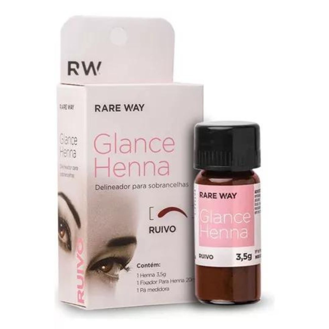 Crayon à sourcils au henné Glance Rouge Maquillage cosmétique 3,5 g Rare Way