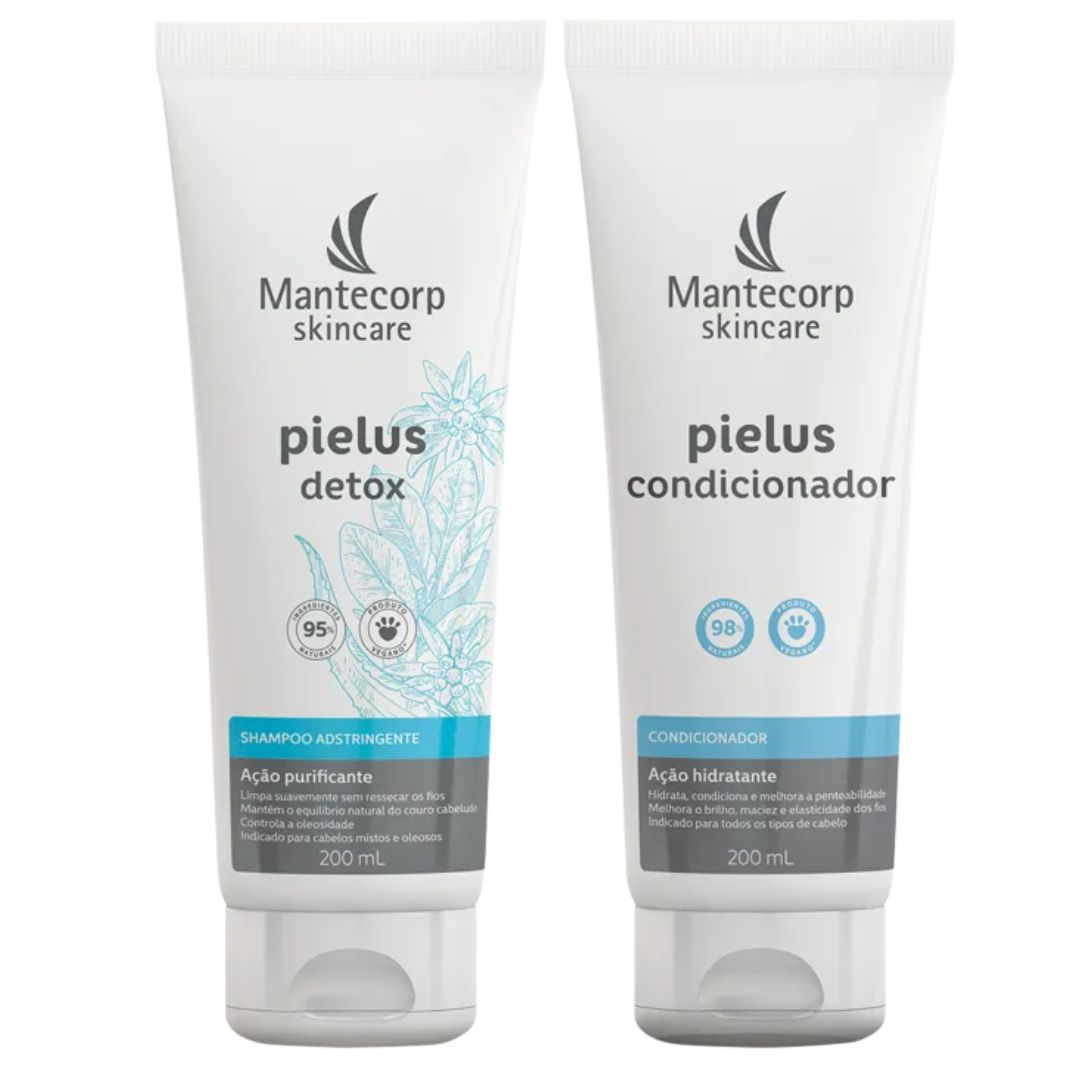 Kit capillaire Pielus Conditioner + Detox Shampoo 2x 200ml Mantecorp