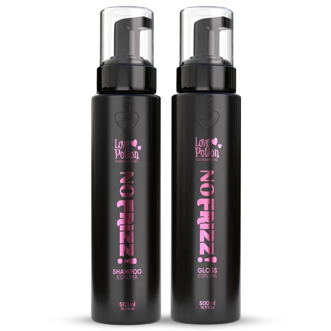 No Frizz Shampoo Gloss Hair Treatment Kit 2x 500ml Love Potion