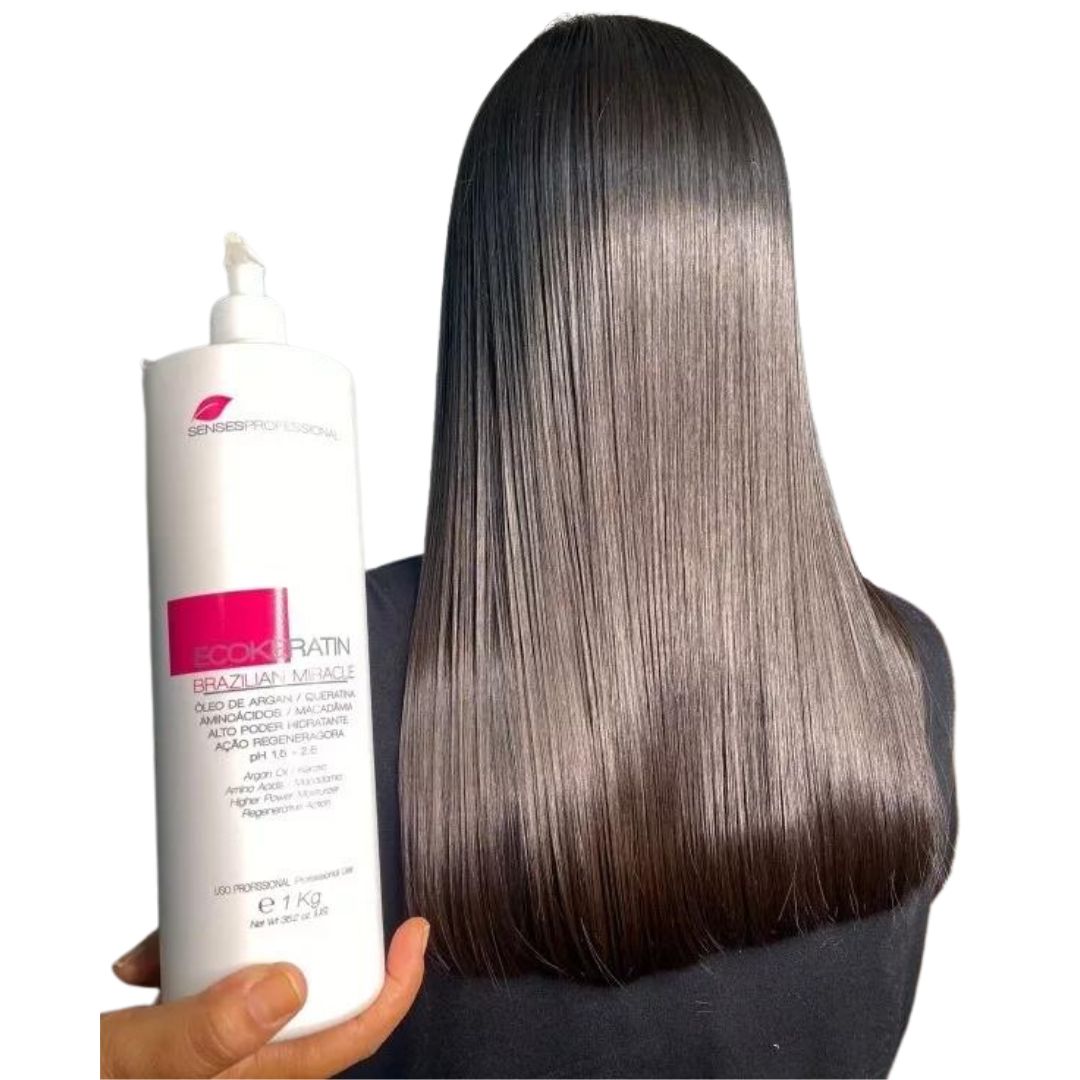 Lisseur à cheveux Ecokeratin Kératine Brosse progressive Réducteur de volume 1Kg Senses