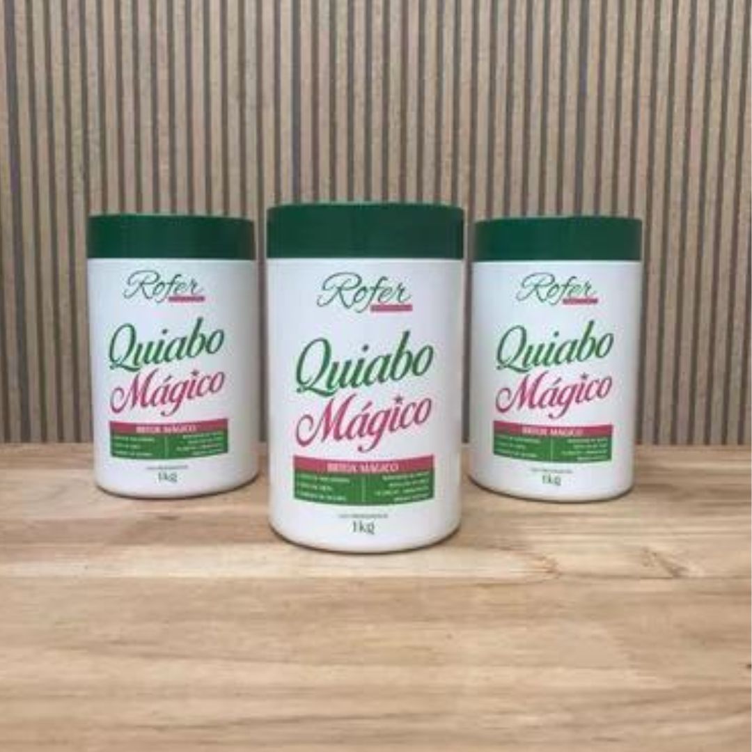 Quiabo Magico Okra Deep Hair Mask Volume Reducer 1Kg Rofer