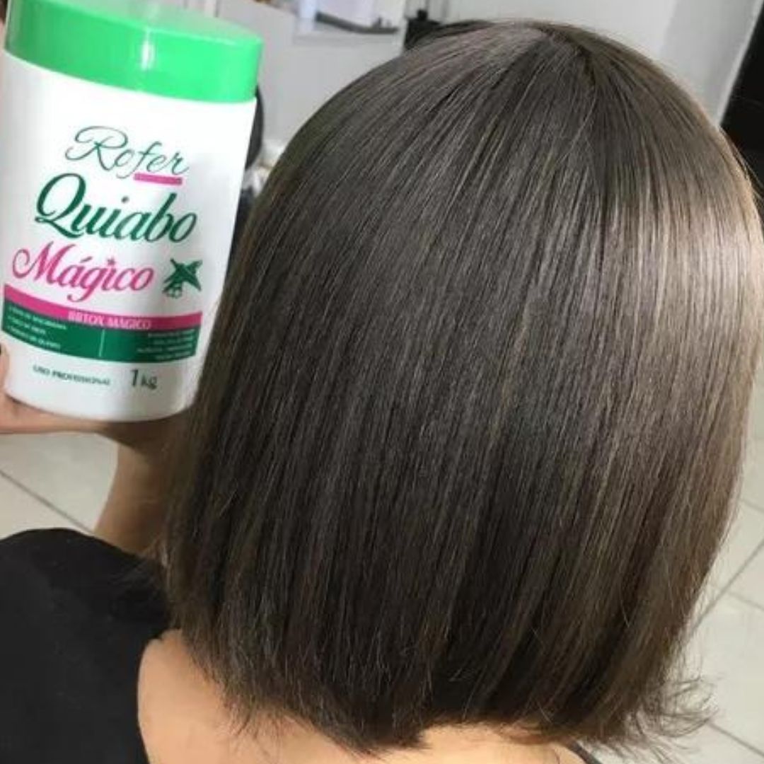 Quiabo Magico Okra Deep Hair Mask Volume Reducer 1Kg Rofer